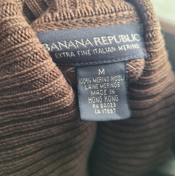 Bannana Republic Merino Wool Cardigan Open Front Sweater Extra Fine Italian Wool - Picture 6 of 7